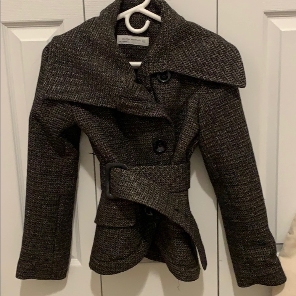 Cropped trench jacket